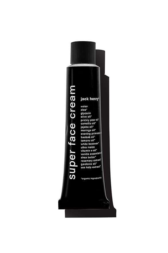 Jack Henry Super Face Cream, Anti Aging Face Moisturizer with Hyaluronic Acid & Peptides, Organic Botanical Face Moisturizer, Sulfate-Free, Daily Moisturizer for Men and Women, 2 fl oz
