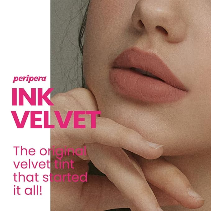 Peripera Ink The Velvet Lip Tint | Highly Pigmented, Longwear & Weightless Lip Tint | Smudge-Proof, Buildable Color for Lips & Cheeks | K-Beauty Makeup, Safe for Sensitive Lips (030 CLASSIC NUDE)