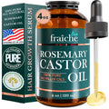 Rosemary Castor Oil for Hair Growth Glass Bottle, Hair Oil for Hair Growth