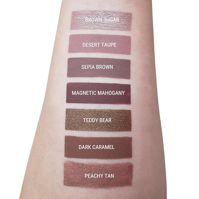 Aromi Brown Sugar Metallic Liquid Lipstick | Light Nude, Taupe Shade