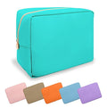 UIXIZQ Large Makeup Bag Pouch,Nylon Women Travel Toiletry Storage Bag Preppy Cosmetic Bag for Girls,Big Makeup Organizer Bag Cute Zipper Pouch Skincare Bag for Sport Work Gift(Large-Cotton Candy)
