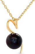 TRYNDI Real Tahitian Black Pearl Necklace Gifts for Women - Larger 11-12mm Luxury Pearl, Mothers Day Gifts For Wife - Christmas Valentines Soulmate Necklace For Women (Black Pearl Twist)