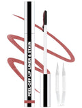 QCMME Lip Liner Stain Peel Off with Tweezer, Long Lasting Matte Lip Tattoo, Highly Pigmented Color Lip Tint Makeup, Waterproof, Transfer-proof Lipstain for Women, for All Skin Types Rose Pink