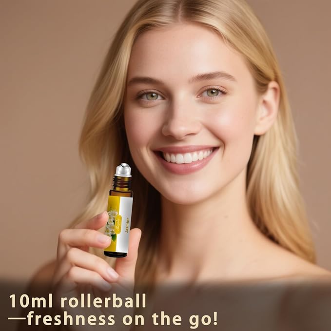 MLYNKL Jasmine Essential Oil,for Diffuser,4oz+Roll-On 0.33oz