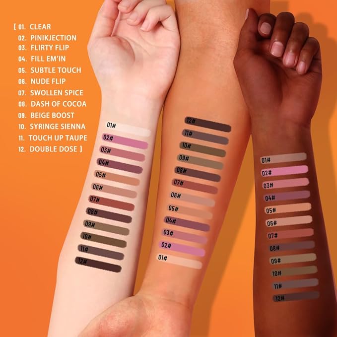 Matte Lip Liner Pencil for Shaping Lips, Retractable Creamy Brown Crayon LipLiner Pencil, Long Lasting Waterproof Lipstick Lip Liner Makeup, Vegan Beauty 06#