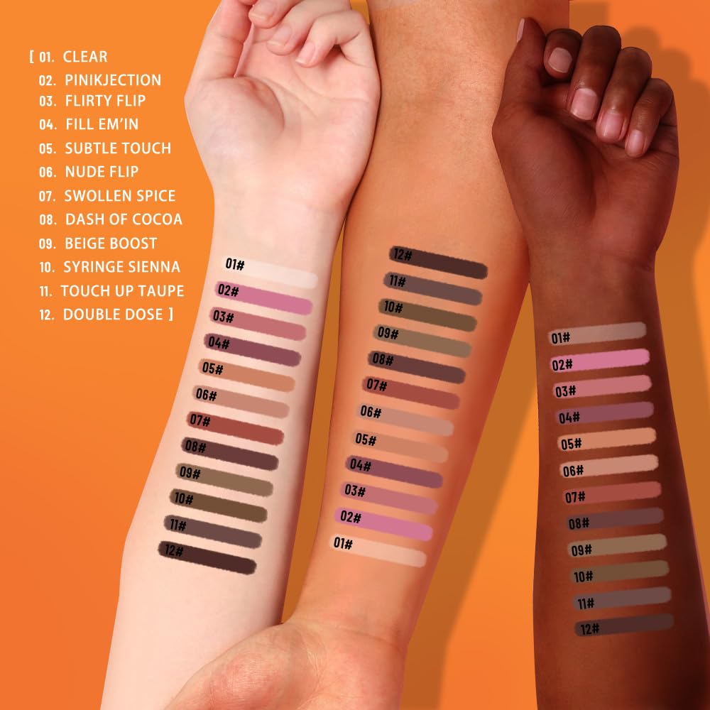 KXmzeG Matte Lip Liner Pencil for Shaping Lips, Retractable Creamy Brown Crayon LipLiner Pencil, Long Lasting Waterproof Lipstick Lip Liner Makeup, Vegan Beauty 03#