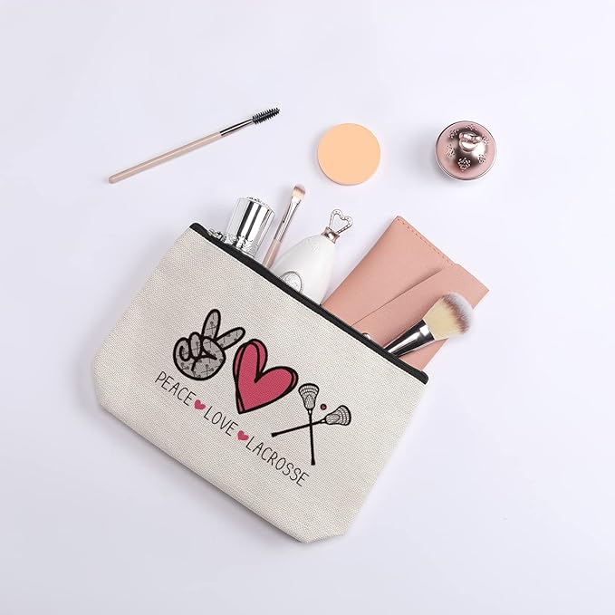 kdxpbpz Lacrosse Gifts Funny Gift for Her Him Lacrosse Makeup Bag Gift for Team Member Players Birthday Christmas Gifts for Women Her Coworker Sister Friend BFF Bestie