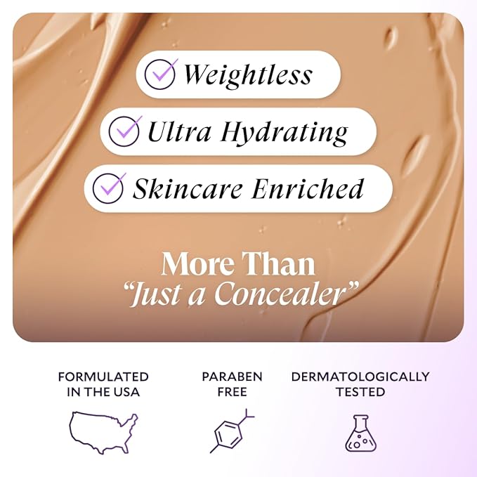 Fièra Luxury Concealer & Foundation with Anti-Aging Ingredients - Full Coverage for Dark Circles, Wrinkles, Fine Lines, and Spots, All-Day Wear For Mature Skin - Medium, 0.5 FL. OZ. / 15 ML