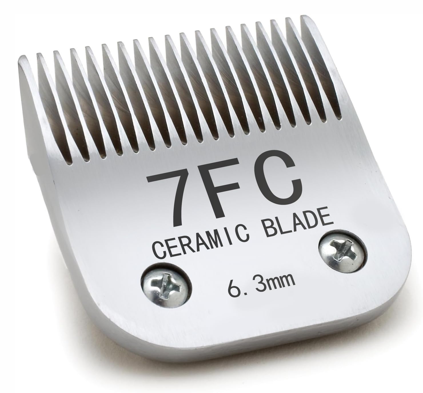 Docal 7FC Silver Detachable Clipper Ceramic Blades, Dog Grooming Clipper Replacement Blades Compatible with Dog Clippers, KM Series Clippers, Most A5, Size-7FC, 1/8-Inch Cut Length (3.2mm)