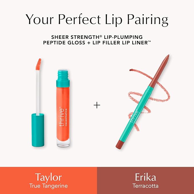 Thrive Causemetics Lip Filler Plumping Lip Liner, Terracotta Shade