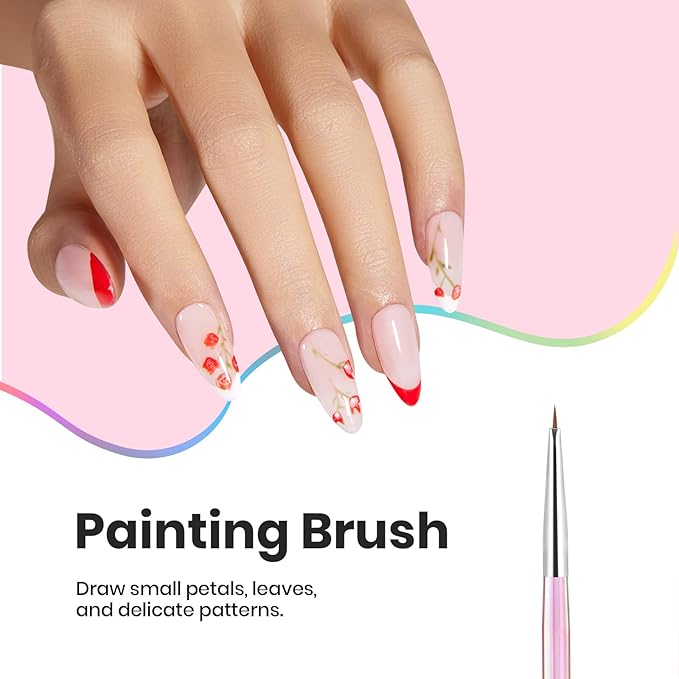 Beetles Nail Art Brushes Set for Gel Polish 3 Pcs Nail Art Design Pen
