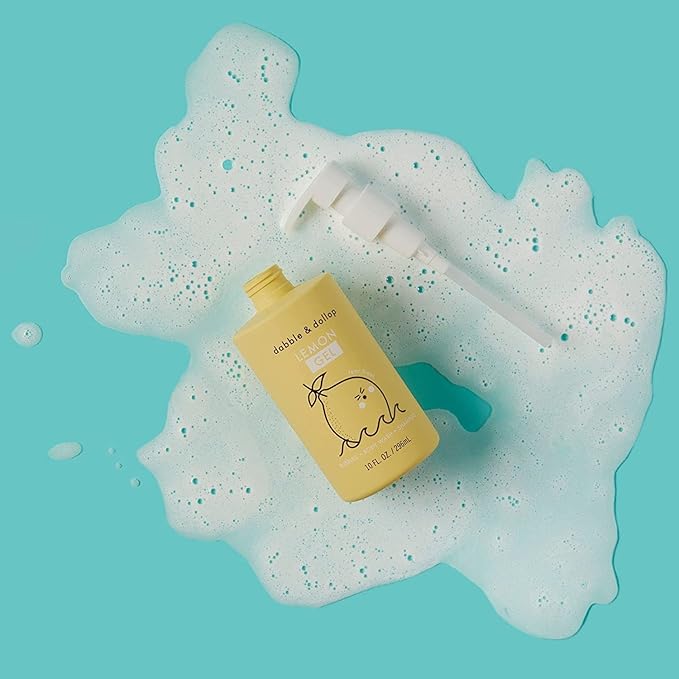 Dabble & Dollop Lemon + Vanilla Kids 3-in-1 Body Wash, Shampoo & Bubble Bath Bundle – Gel + Foam Whip Set, Tear-Free, Gentle, Natural-Origin, Hypoallergenic and Safe for Sensitive Skin (Pack of 2)