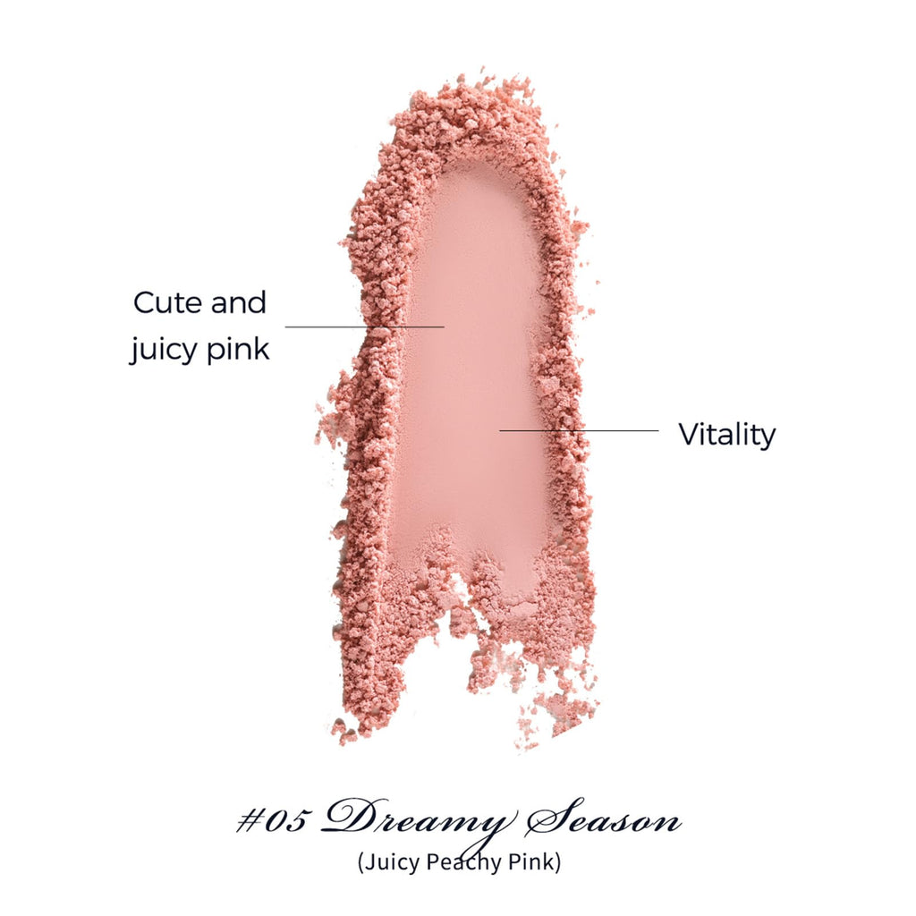 Flower Knows Swan Ballet Embossed Blush,Warm Peachy Pink Matte Powder Blush for Cheeks,Buildable & Blendable Face Makeup,Soft Long-Lasting Cute Make Up for Women & Girls,0.17 Oz(05 Dreamy Season)