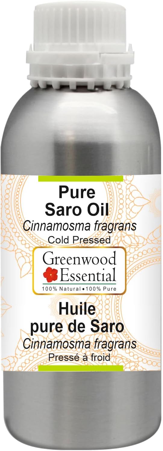Greenwood Essential Pure Saro Carrier Oil (Cinnamosma fragrans) Steam Distilled 300ml (10 oz)