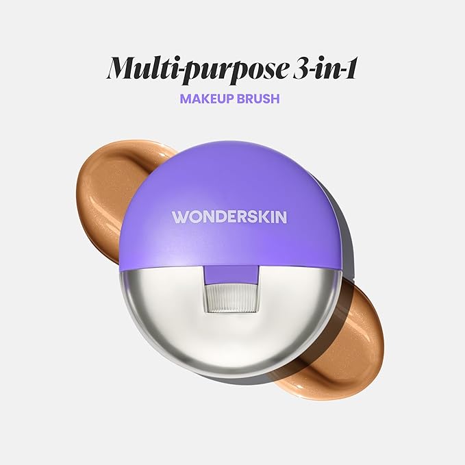 Wonderskin Makeup Brush – Dial-It-Up Adjustable 3-in-1 Foundation Brush