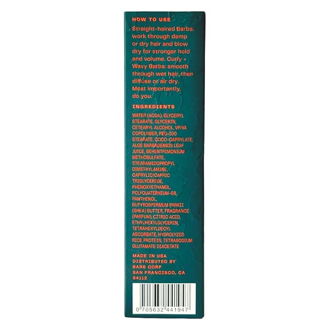 Barb Styling Cream, Soft Hold Hair Styling Cream for Women & Men