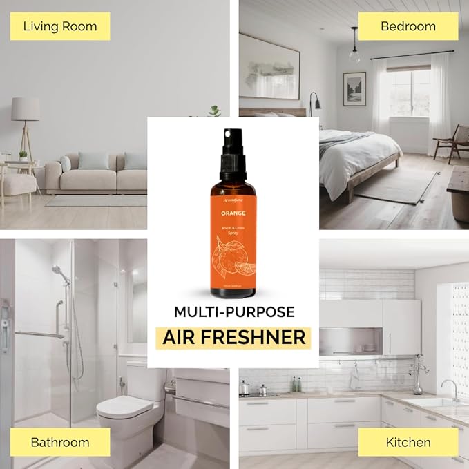 Orange Air Freshener Spray for Room, Linen & Pillow 100ml by Aromafume