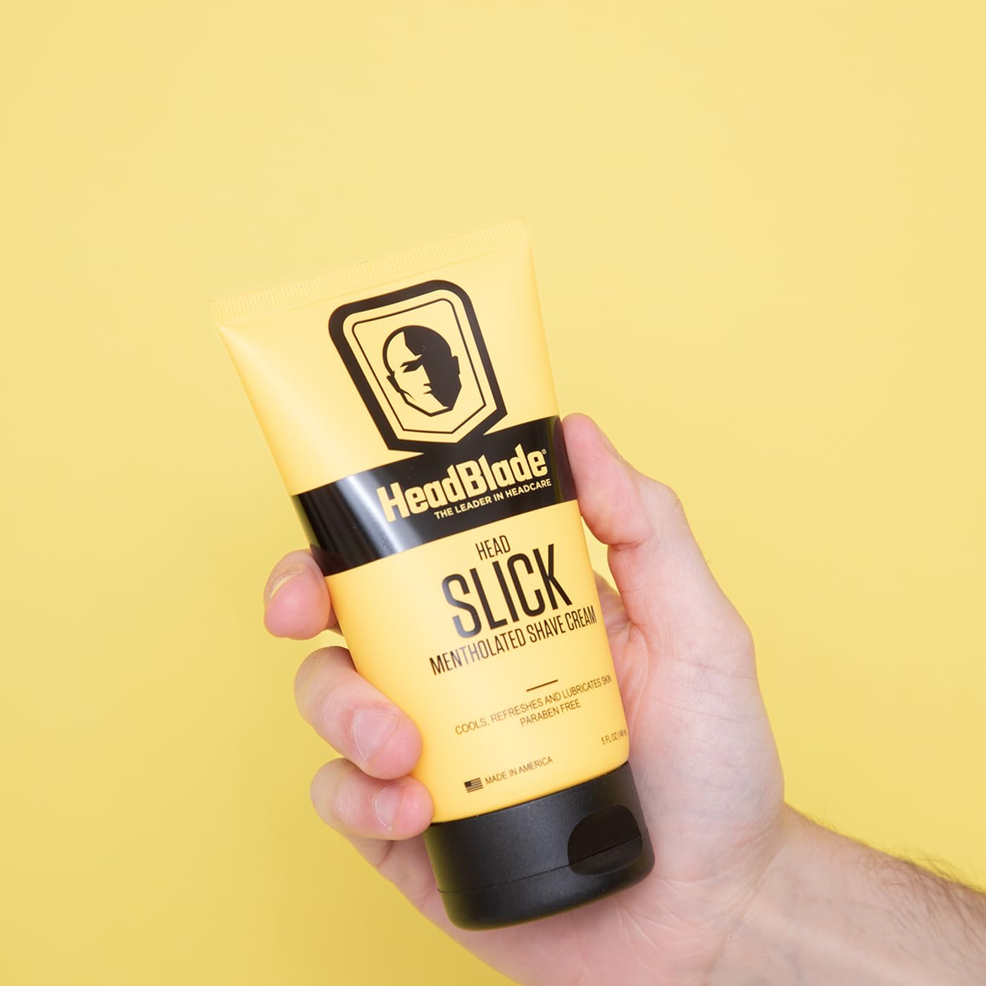 HeadBlade HeadSlick Shave Cream 5 oz for Smooth Head shaving for Bald Men, Helps with Irritation, Redness, & Razor Burn