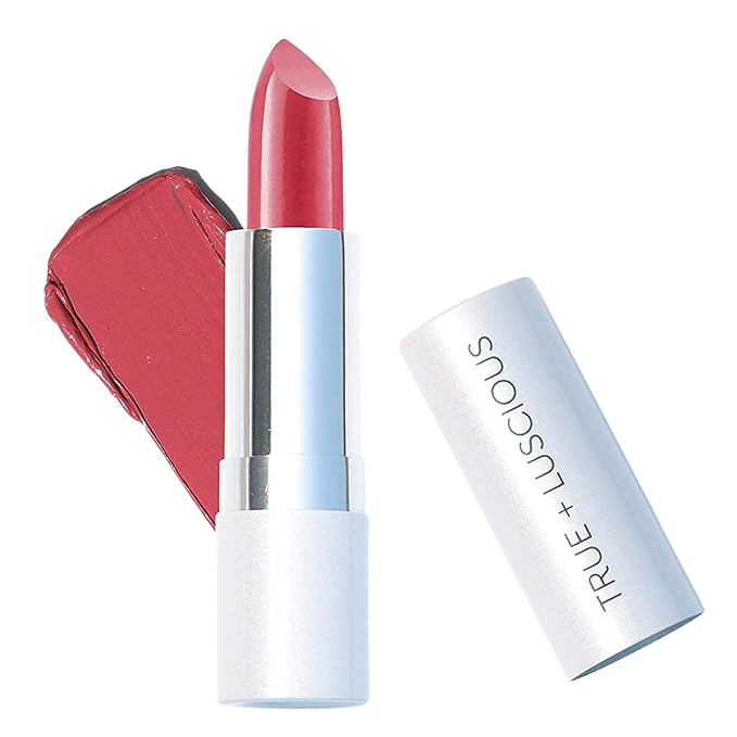 True + Luscious Super Moisture Lipstick | Satin Sheer Lasting Hydrating Lip Color for Dry Lips & All Skin Tones | Lightweight Feel with Hyaluronic Acid & Konjac Root | Vegan | Vintage Rose