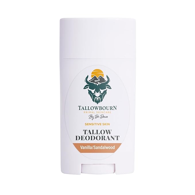 Tallow Deodorant - Magnesium Hydroxide Formula - Vanilla Sandalwood - 3oz