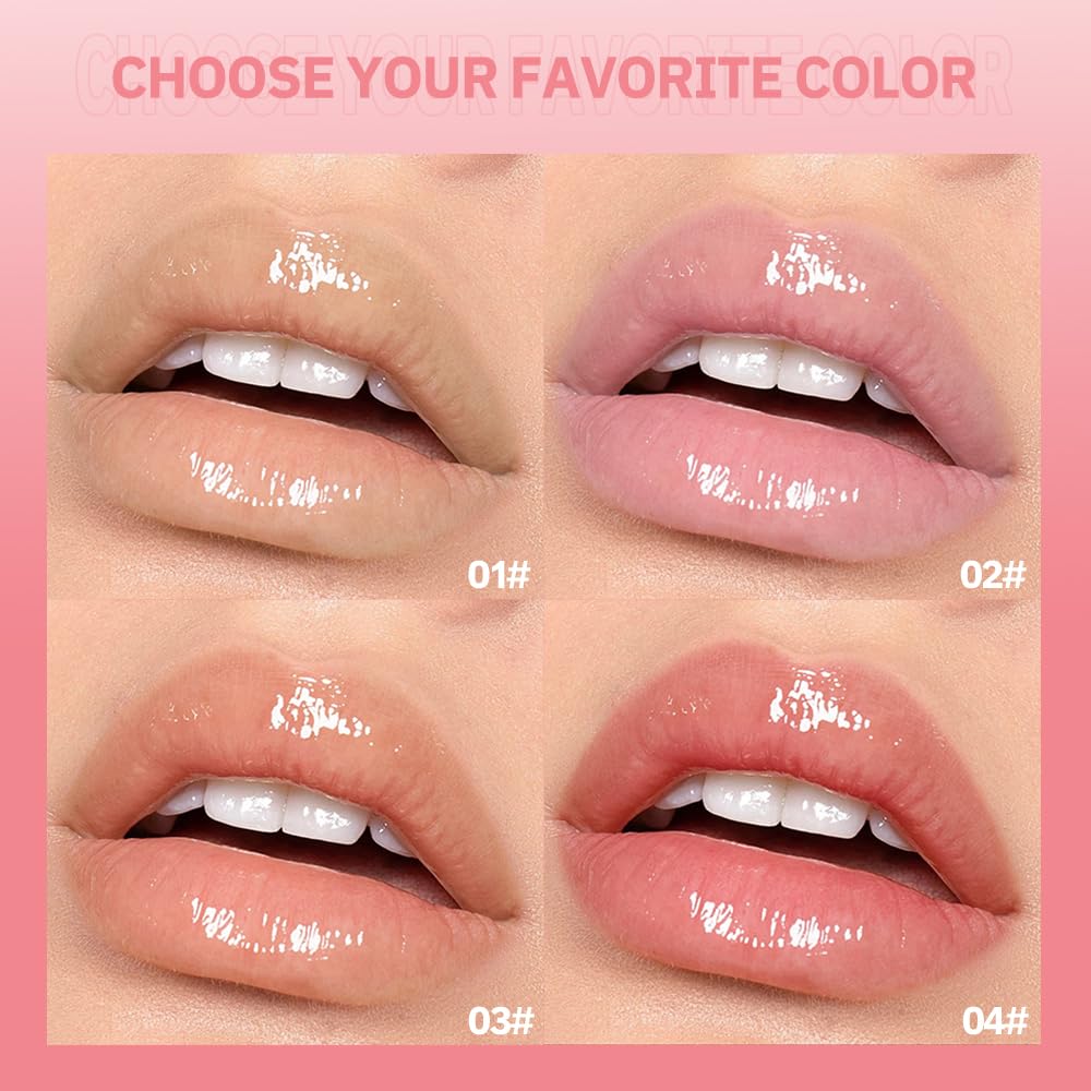 Houksouml Color-Changing Lip Balm, Moisturizing Hydrating Tinted Lip Balm for Dry Lips, Long-Lasting Nourishing Lipstick, Glossy Lip Tint, Lip Care for Smooth, Soft Lips.1#