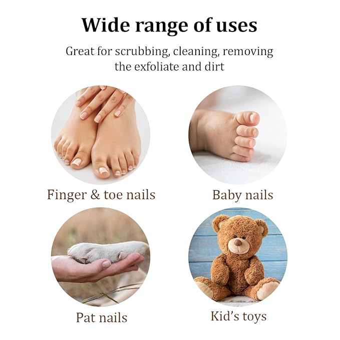 Wooden Cleaning Finger Nail Scrub Brush for Polishing Fingernails Toenails