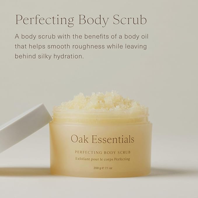 Oak Essentials Perfecting Body Scrub, Exfoliating Sugar Scrub, 7.1oz