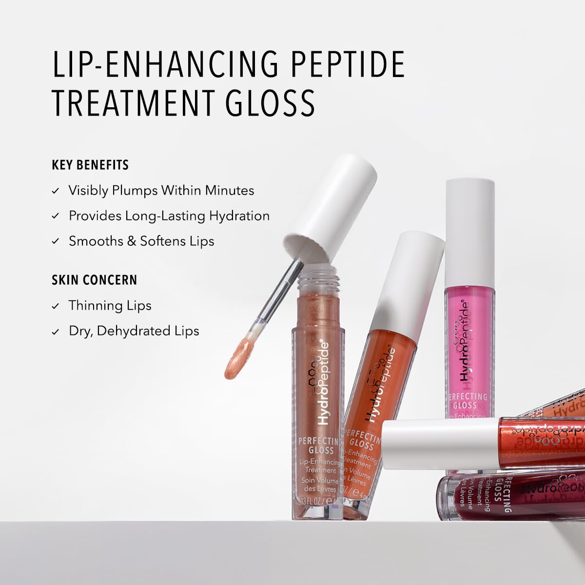 HydroPeptide Perfecting Lip Gloss & Plumping, Beach Blush, 0.13 oz