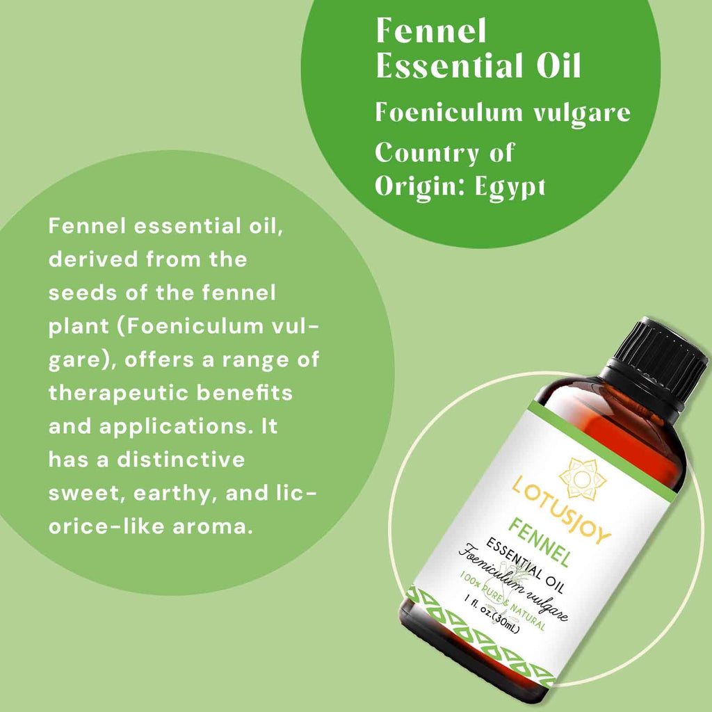 LOTUSJOY Fennel Essential Oil, 100% Pure, 1 Oz