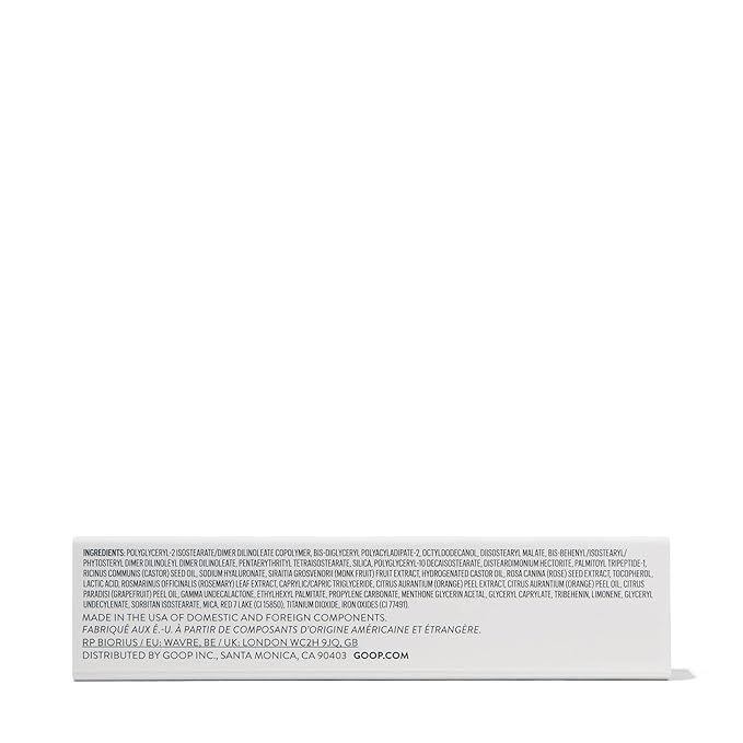 goop Beauty Hydra-Barrier Gel Gloss | Hydrating Lip Gloss to Moisturize & Plump Lips | Hyaluronic Acid & Vitamin E | Glaze - Palest Clear Pink | 0.13 oz