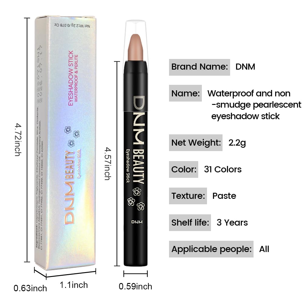 IATMOMOD Nude Brown Matte Cream Eye Shadow Stick Makeup for Women, Nude Brown Matte Eyeliner Pencil Eyeshadow Brightener Stick for Eyes, Waterproof Eyeshadow Applicator Blendable sombras para ojos 61#