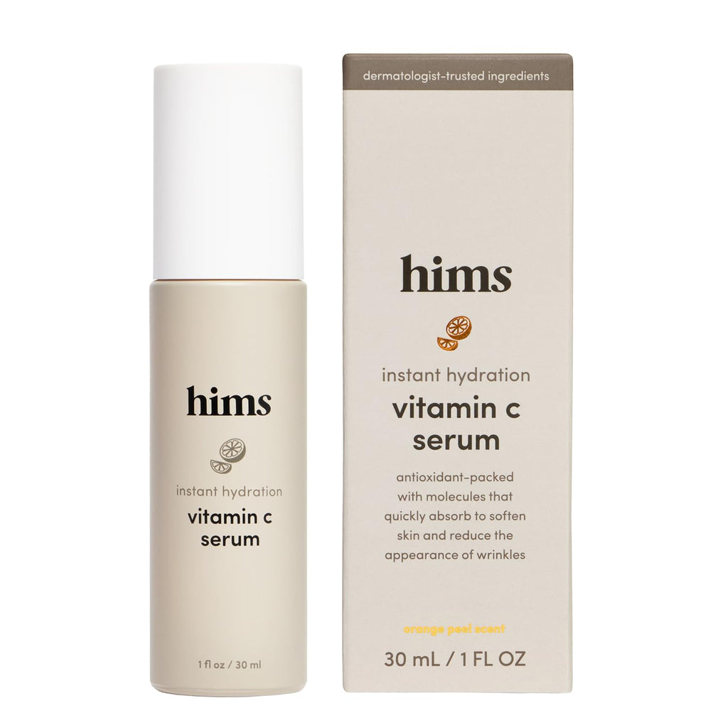 hims Vitamin C Serum - Vitamin C, Hyaluronic Acid, & Orange Peel Extract - Brightening Serum for Men - Softens Skin & Reduces Appearance of Wrinkles - Paraben-Free, Vegan Formula - 1 Fl Oz