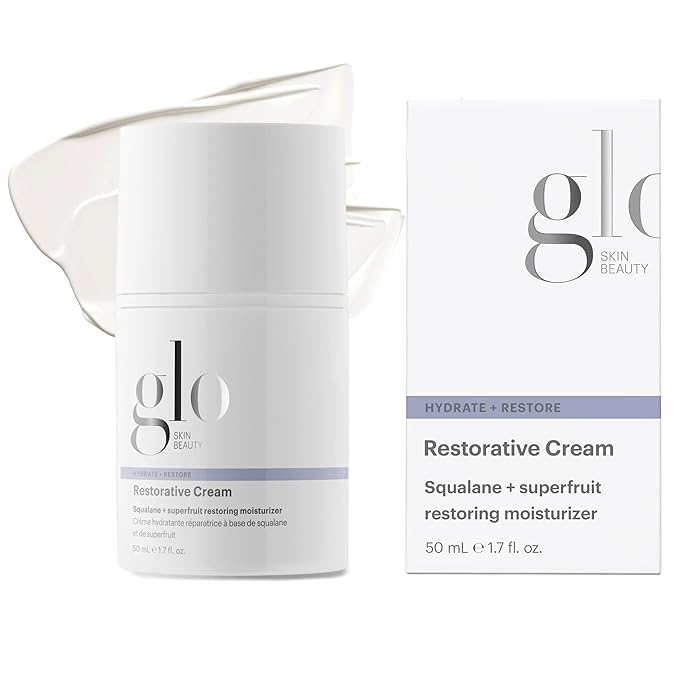 Glo Skin Beauty Restorative Cream, 1.7 oz – Hydrating Face Moisturizer with Resveratrol, Squalane & Black Currant Seed Oil – Nourishing Facial Cream for Dry, Sensitive & Aging Skin – Daily Moisturizer