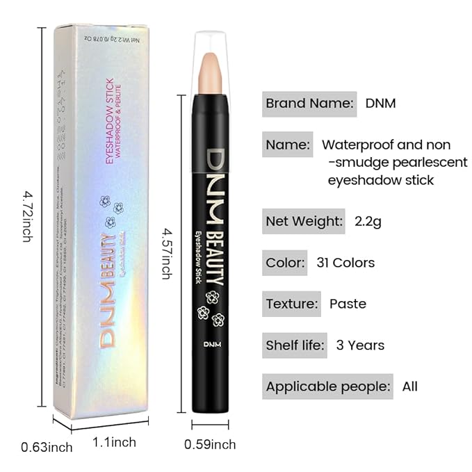 Nude Beige Matte Cream Eye Shadow Stick Makeup for Women, Nude Beige Matte Eyeliner Pencil Eyeshadow Brightener Stick for Eyes, Waterproof Eyeshadow Applicator Blendable sombras para ojos 82#