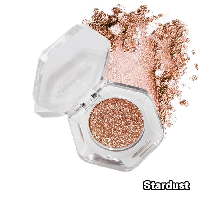 Bistopia Holographic Glitter Single Eyeshadow, Pearlescent Shimmer Metallic Cream Powder Eye Makeup, Blendable Long Lasting Waterproof, Multi-Use Face Highlighter, 2g(Stardust)