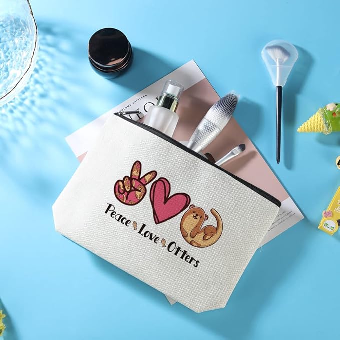 Otter Gifts Stuff Makeup Bag Otter Animal Lovers Gifts for Women