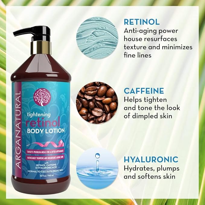 Arganatural Retinol Body Lotion with Vitamin E & Collagen – Skin Firming
