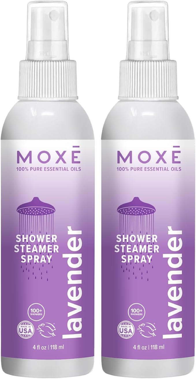MOXĒ Lavender Shower Steamer for Relaxation & Tension Relief, 4oz, 2 Pack