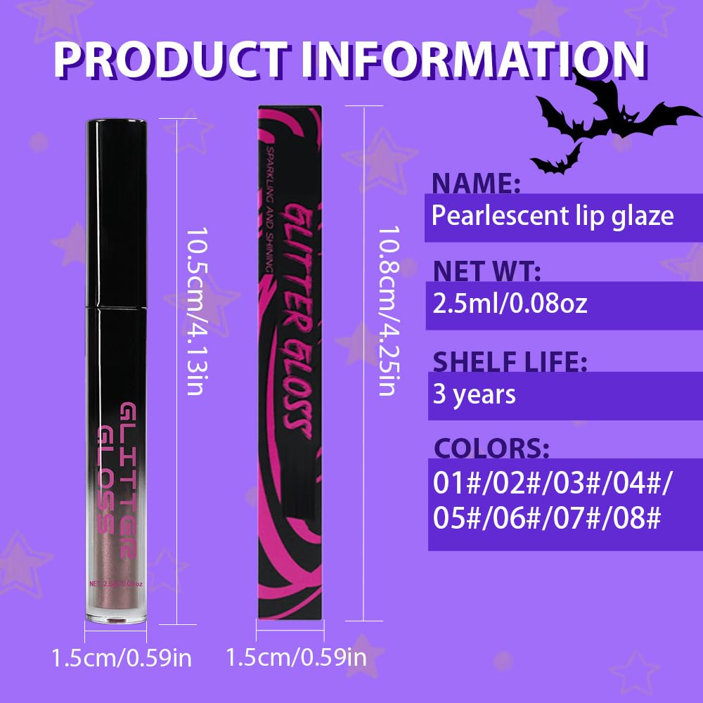 CAKAILA Taupe Metallic Lipstick for Women,Glitter Sparkling Liquid Lipstick,Long Lasting Waterproof Lightweight Comfortable Non-Drying Bold Dark Lip Gloss for Gothic Stage Makeup,Cruelty Free