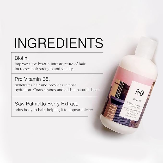R+Co Dallas Biotin Thickening Shampoo and Conditioner Set, 33.8oz (2 Pack)