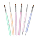 Beetles Gel Polish Nail Art Brushes, 6 Pcs Fingernail Art Design Pens