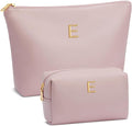 CLOUDWINGS Gifts for Women Girls Personalized Initial Travel Makeup Bag