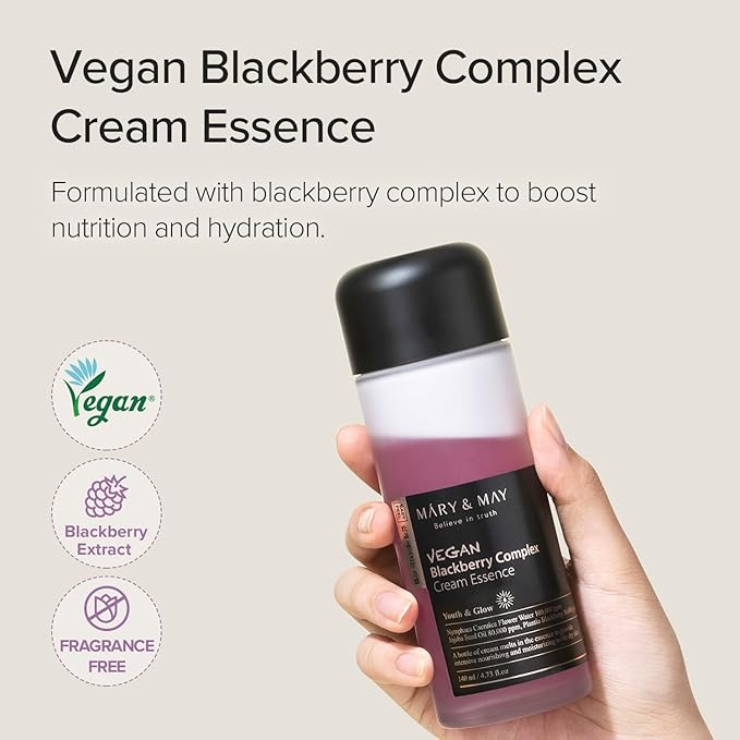 Mary&May Blackberry Dual-Phase Milky Cream Essence Duo, 9.46 oz