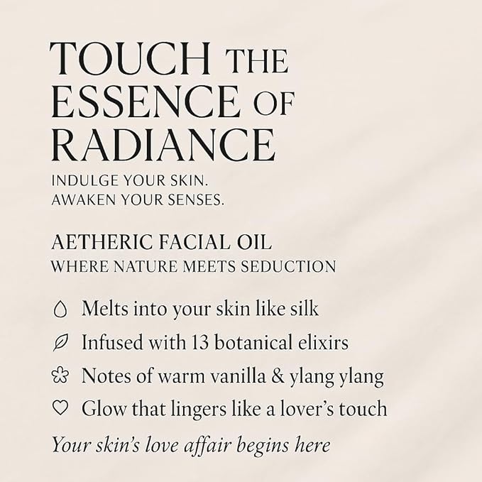 Aetheric Labs Glow Face Oil - Moringa, Rosehip & Argan Serum for Dry, Oily & Acne-Prone Skin - Hydrating, Non-Comedogenic, Vegan Skincare - Natural, 1.35 fl oz