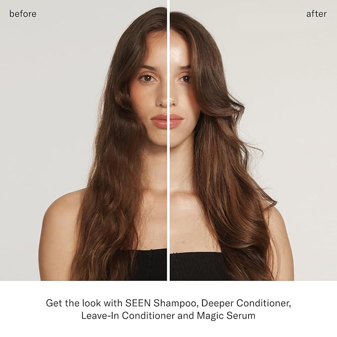 SEEN Shampoo & Deeper Conditioner Bundle, Fragrance Free - Non-Comedogenic Hair Care Set, Dermatologist-Developed, Safe for Sensitive, Eczema & Acne-Prone Skin