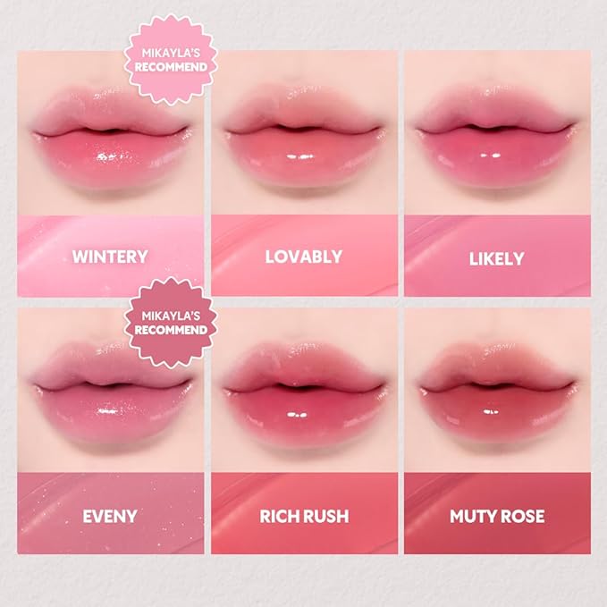 TIRTIR [*Mini Size Waterism Tinted Lip Gloss #06 Honey Nut, 0.06 Fl Oz – Kiss Ready Lipgloss, 12H Long Lasting Non Sticky Natural Tinted Glow Korean Multiuse Cheek and Lip Tint for Women gift