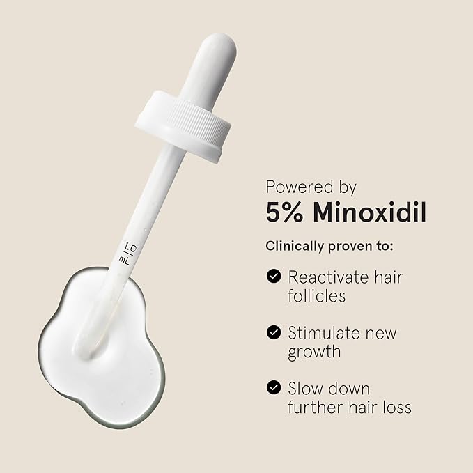 Keeps Minoxidil Solution 5% for Men, 3 Month Supply (3 x 2 fl oz Bottles)