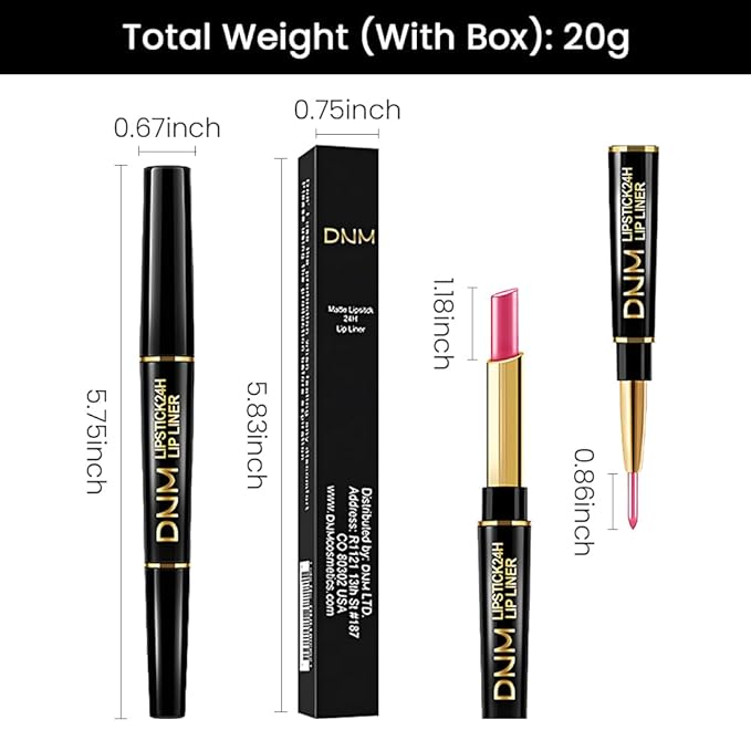 BINGBRUSH 3Pcs Double Ended Warm Bright Pink Plummy Terracotta Shine Lip Liner and Lipstick Makeup Combo Set for Women,Lipliner 24 Hours Original Waterproof Long Lasting Lip Stains Pencil Kit Set