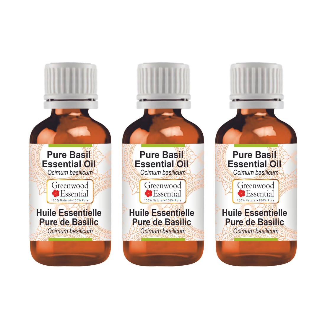 Greenwood Essential Pure Oregano Essential Oil (Origanum vulgare) Steam Distilled (Pack of Three) 100ml X 3 (10.1oz)