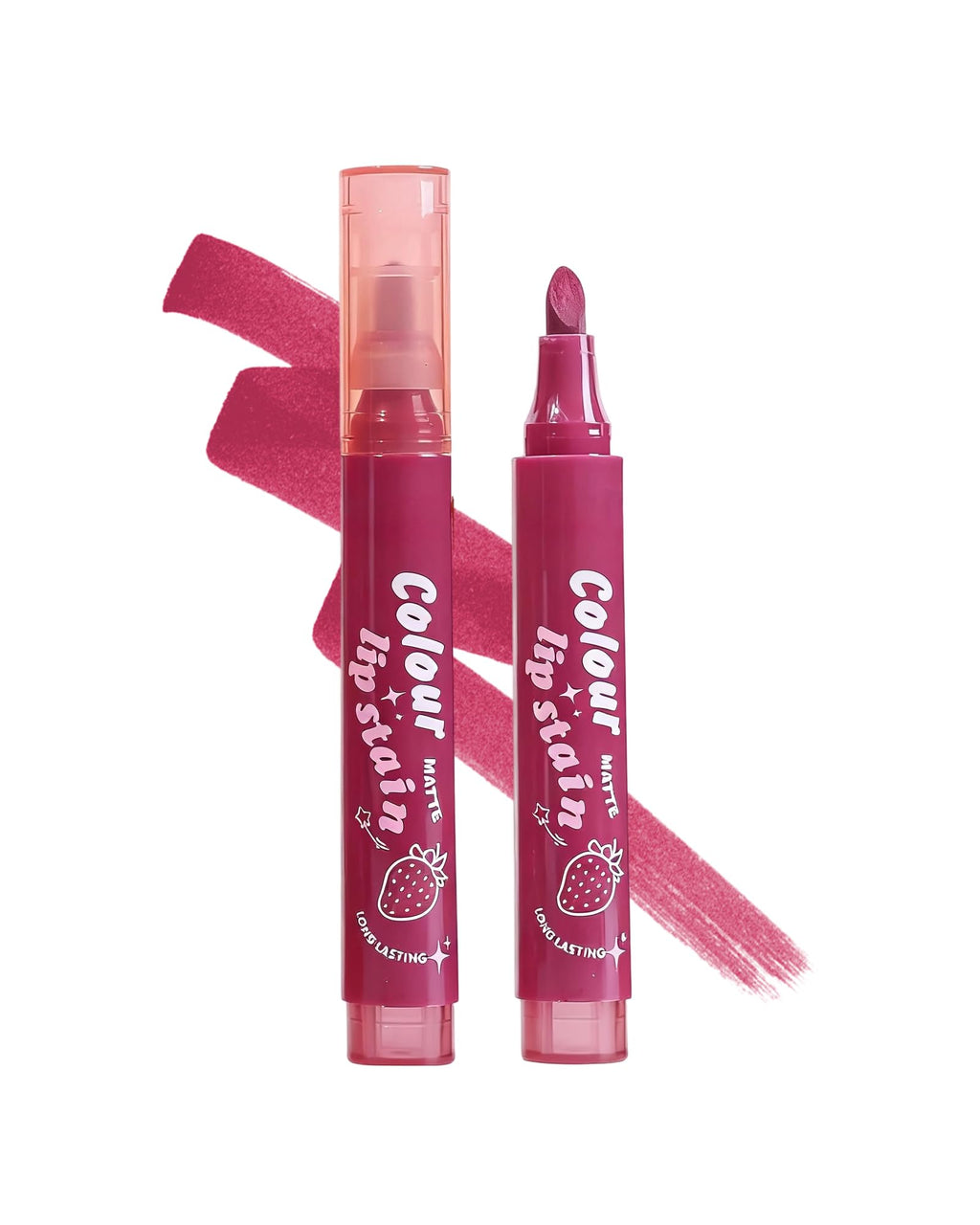 Lip Tint Stain Pen, Berry Red Waterproof Long Lasting Matte Lip Liner Stain